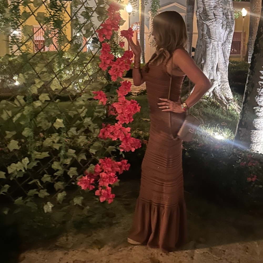 Irene Rhinestone Flower Maxi Dress - Picture 5 of 9
